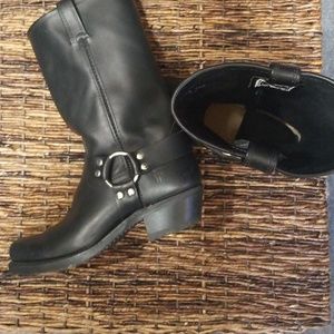 Frye Boots w/silver harness ring